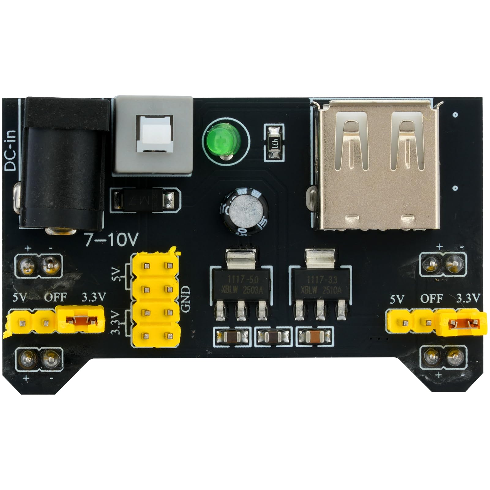 Amazon.co.jp: WWZMDiB 5個 ブレッドボード電源モジュール入力 6.5~12V